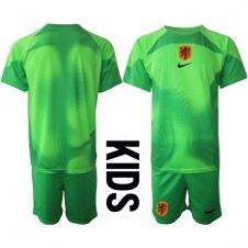 Nederland Keeper Hjemmedraktsett Barn VM 2022 Kortermet (+ korte bukser)